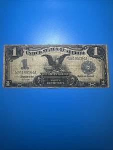 1899 $1 Black Eagle One Dollar Silver Certificate Large Size US Currency (009) - Picture 1 of 7