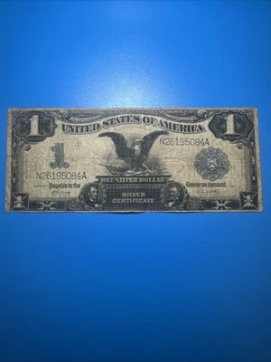 1899 $1 Black Eagle One Dollar Silver Certificate Large Size US Currency (009) - Image 1 of 4