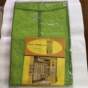 Vintage 1960’s Mayflower Quilted Green Garment Bag New Nos Sealed - 54 x 19 x 13 - Picture 1 of 8