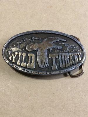 Fivela de cinto de bronze vintage peru selvagem Austin Nichols 1974 bronze bergamota funciona - Imagem 1 de 4