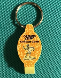Llavero abridor de botellas de cerveza MILLER GENUINO DRAFT promocional nuevo stock antiguo neón - Imagen 1 de 2