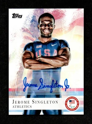 2012 Topps USA Olympic Team JEROME SINGLETON Athletics Autograph #48 - Image 1 of 2