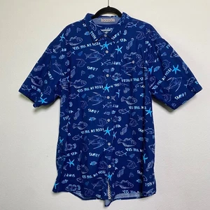 Huntington Beach Club Herren 3XL Fisch im Meer Surf Button Down Hemd Resort - Bild 1 von 7