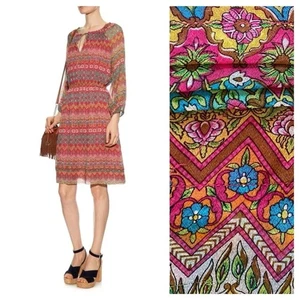 Diane Von Furstenberg DVF Pink Colorful Floral Parry Silk Dress 4 - Picture 1 of 12