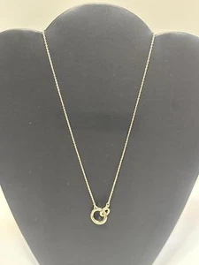 LOFT Gold-Tone Interlocking Rings Necklace – Minimalist Layering Jewelry - Picture 1 of 5