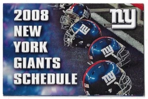 2008 New York Giants NFL Football Schedule !!! Bud Light - Picture 1 of 1