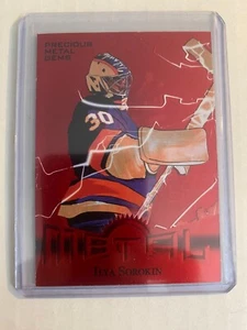 2023-24 Skybox Metal Universe retrò gemme preziose metallo rosso Ilya Sorokin #RT-7 - Foto 1 di 2