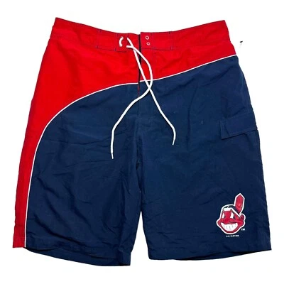 Maiô masculino Cleveland Indians 2X maiô shorts de banho beisebol liga principal de beisebol - Imagem 1 de 4