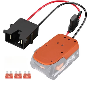 For Power Wheel Adapter for Ridgid 18V Battery with 40A Fuse Connector For Car - Picture 1 of 9