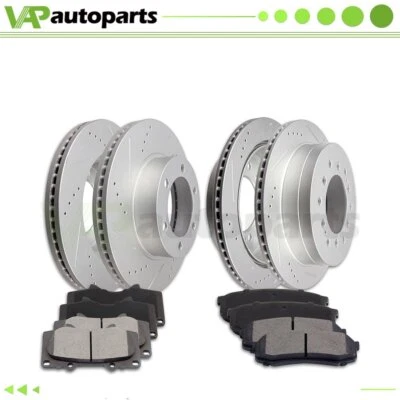 Brake Pads And Rotors Front Rear For TOYOTA SEQUOIA TUNDRA 2001-2003 Drilled - Изображение 1 из 4