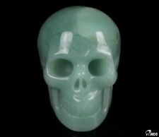 2.0" GREEN AVENTURINE Carved Crystal Skull, Realistic, Crystal Healing