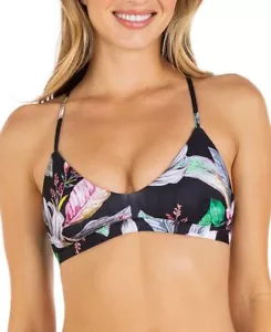 MSRP $45 Hurley Juniors Printed Strappy Bikini Top Floral Natural Size XS - Picture 1 of 1