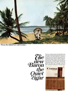 1966 Corina: The New Baron the Quiet Cigar Vintage Print Ad - Picture 1 of 1