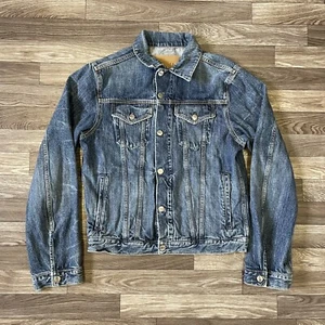 Chaqueta vaquera vintage Abercrombie & Fitch para mujer lavado medio oscuro SArtex Trucker - Imagen 1 de 8