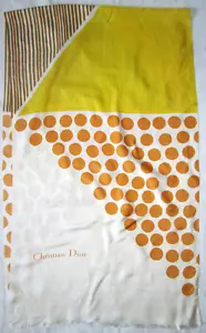 - CHRISTIAN DIOR Écharpe 100% soie TBEG vintage Scarf 50x195 cm - Imagen 1 de 4
