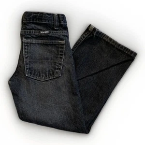 Wrangler Retro Black Straight Boys 7 Reg Cowboy Jeans Adjustable Waist - Picture 1 of 8