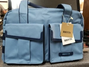 Duffle Bag Leather Waterproof Canvas Travel Bag Mens Reef Water Blue, 3 in 1 - Picture 1 of 16