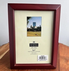 Vintage 5x7 Burnes of Boston Wood Photo Frame Beveled Minimalist Thailand - Picture 1 of 10