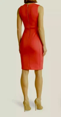 VESTIDO VAINA CALVIN KLEIN BUCEO SIN MANGAS, JENGIBRE, TALLA 4 NUEVO CON ETIQUETAS Foto 1 de 4