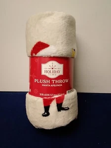 Holiday Time Christmas Throw 50X60 Santa Polyester - Picture 1 of 8