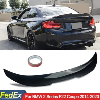Alerón de maletero Highkick negro brillante estilo 14-20 PSM para BMW F87 M2 F22 M240i M230 Foto 1 de 4