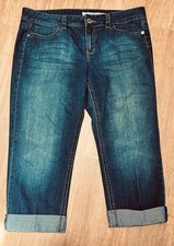 DKNY JEANS BLUE DENIM PANTS 14 STRETCH W 38 Inseam 22 CROP