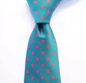 K Classics Bold Green & Orange Dot Print Men's Neck Tie 3 1/8" x 60" - Picture 1 of 6