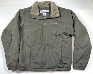 VTG Columbia Fleece Lined Coat Warm Bomber Ski Jacket Olive Green XM5898 M - Picture 1 of 10