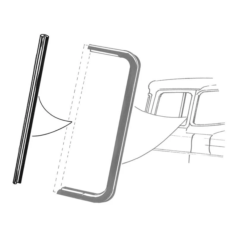 Back Edge of Vent Window Seals 1957-60 Ford Truck B7C-8121450-PR - Image 1 of 1