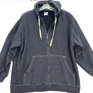 21 PRO USA SPORTSWEAR Mens Hoodie Full Zip Size XL Dark Gray Heavy Soft - Picture 1 of 10