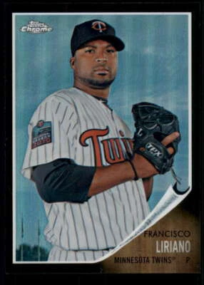 2011 Topps Heritage Chrome Black Refractor #C172 Francisco Liriano Twins 37/62 - Image 1 of 2