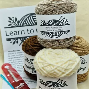 Learn To Crochet Beginners Starter Kit - Granny Square - Picture 1 of 4