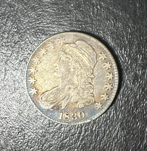 1830 Capped Bust Half Dollar - vz - schön getönt!!  Lager#30950 - Bild 1 von 6