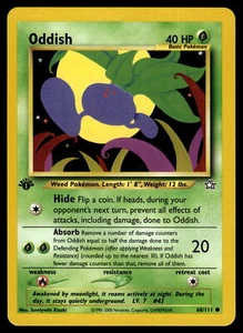 First Edition Oddish #068/111 Neo Genesis Pokemon Near Mint or Better - Picture 1 of 2