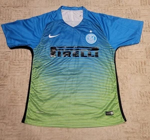 Camiseta Nike Inter de Milán 2016 tercera alternativa talla L club de fútbol azul y neón - Imagen 1 de 8