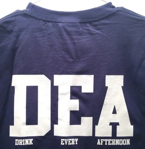 T-Shirt DEA Drink Every Afternoon Navy Kurzarm Neu M, L, XL, 2XL - Bild 1 von 2
