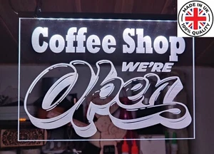 Insegna Luminosa Caffetteria LED Neon Caffè Bar Vetrina Alimenti Espositore - Foto 1 di 7