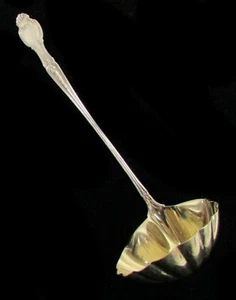 TIFFANY & CO RICHELIEU STERLING SILVER GOLD WASH BOWL 7 1/2" SAUCE LADLE - Picture 1 of 7