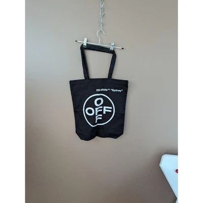 Off-White Tote Bag Black Sydney Pitt St Market St Canvas Shopping Logo 2013 - image 1 of 4