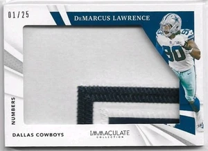 2021 Immaculate DeMarcus Lawrence Numbers Jumbo Patch Ssp 1/25 =1/1 Packers Mint - Picture 1 of 2