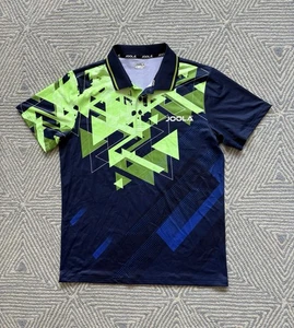 Joola 170/92A Polo Shirt - Blue/Green/White Geometric Pattern - Large - Picture 1 of 5