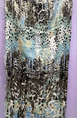 Nuevo estampado animal bufanda envolvente flecos cachemir azul pitón animal estampado por Celeste Foto 1 de 4