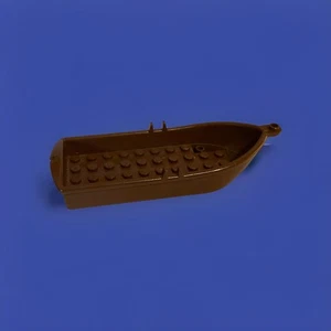 LEGO Brown Boat w/Oarlocks - Rowboat Vintage Pirates Part Set - Picture 1 of 1