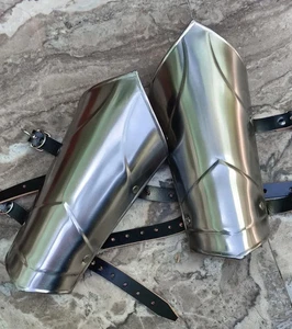 Medieval Steel Pair of Bracers | Arm Guard Larp Crusader Arm protection Armour - Picture 1 of 4