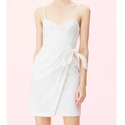 Rebecca Taylor слоновой кости в тонкую полоску спагетти ремень надежном платье женский размер 14 новый с Ярлыками - Изображение 1 из 4