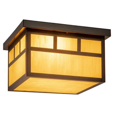 Mission 2-Light Outdoor Ceiling in Mission and Square Style 7 Inches Tall and - Image 1 of 3