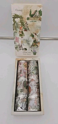 Washi Tape Wide Decorative Tape Set Of 3 Green Manor Collection New  - Image 1 of 4