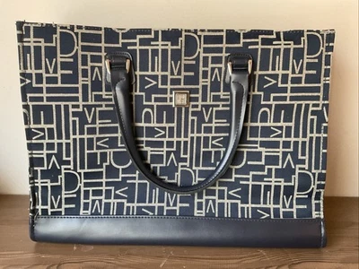 DVF Diane Von Furstenberg Large Tote Shoulder Carry On Black & White-NWOT - Image 1 of 4