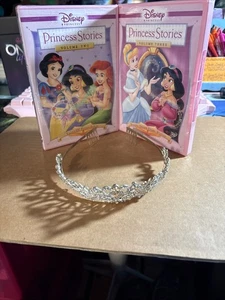 Disney Princess Stories Volumes 2 &3 (both Brand New, Factory Sealed) & A Tiara - Bild 1 von 2