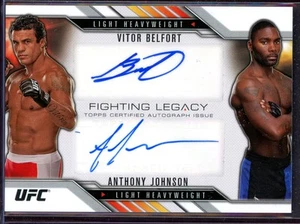VITOR BELFORT - ANTHONY JOHNSON ~ 2015 Topps UFC Fighting Legacy Dual AUTO #7/25 - Picture 1 of 2